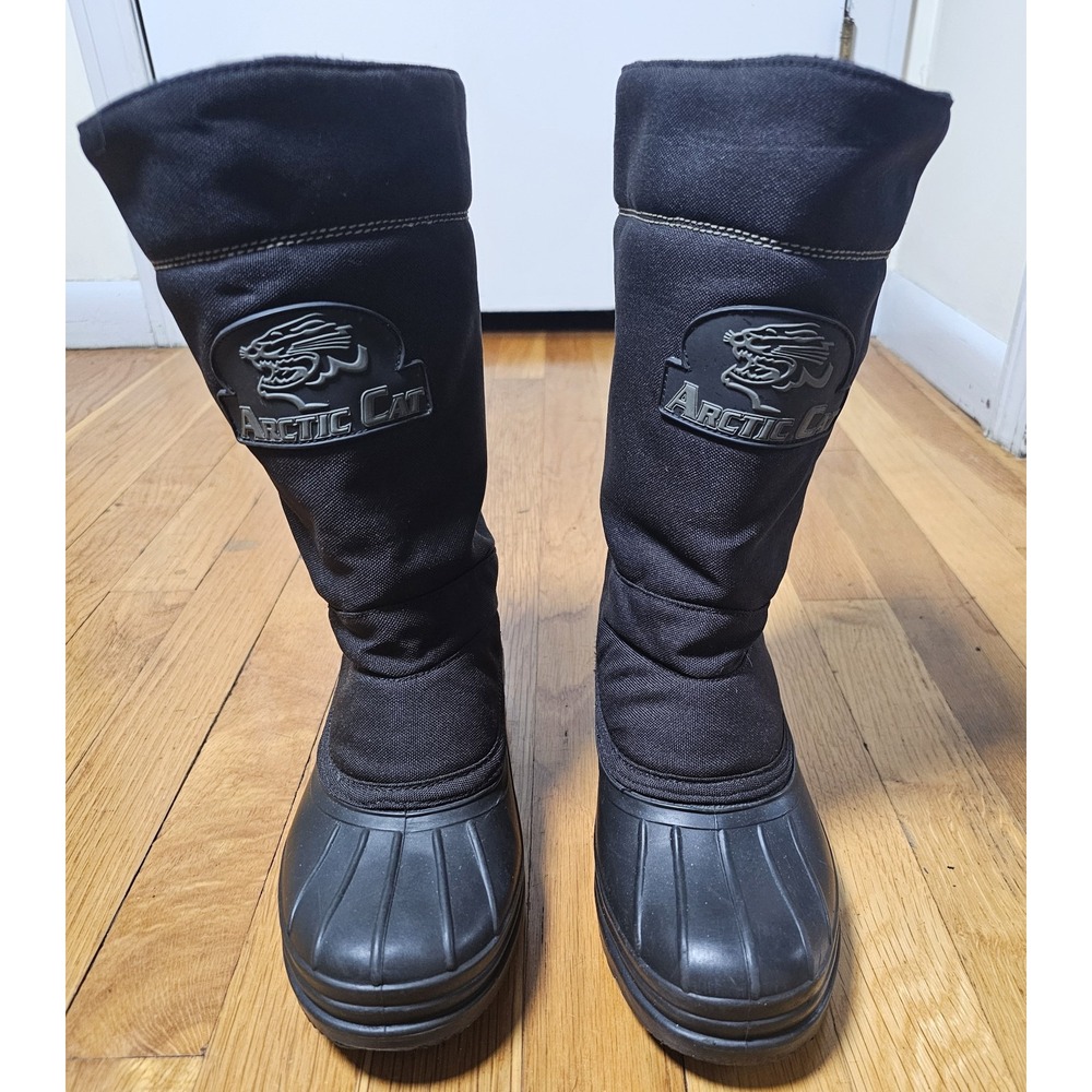 Arctic Cat Black Insulated Snowmobile Winter Boots Women's Size 6
